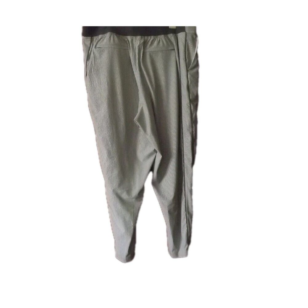 Athleta Brooklyn Textured Ankle Pant City Stripe Black/Sea Size 18 Plus